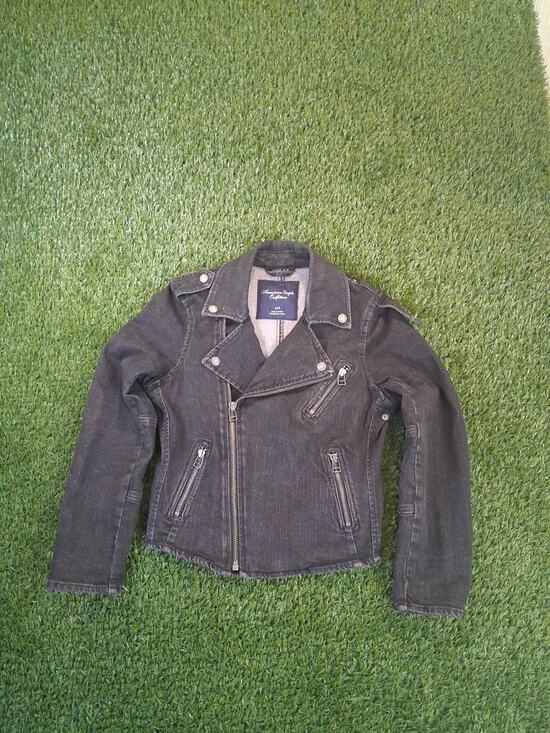 American Eagle Outfitters Jackets & Blazers - American Eagle Outfitters Women’s Black Jean Moto Style Denim Jacket Size S/P E
